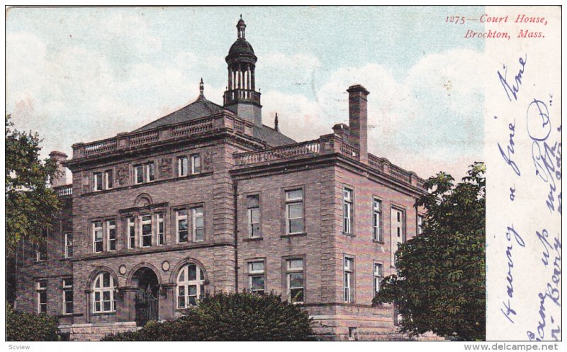 BROCKTON, Massachusetts; Court House, PU-1907