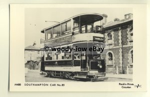 pp1563 - Southampton, Tramcar No.85, off to Shirley - Pamlin postcard