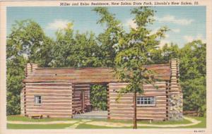 Illinois New Salem Miller and Kelso Residence New Salem State Park Curteich