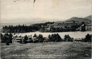 Postcard NY Lake Placid Grand View Hotel Adirondack Mountains 1906 M27