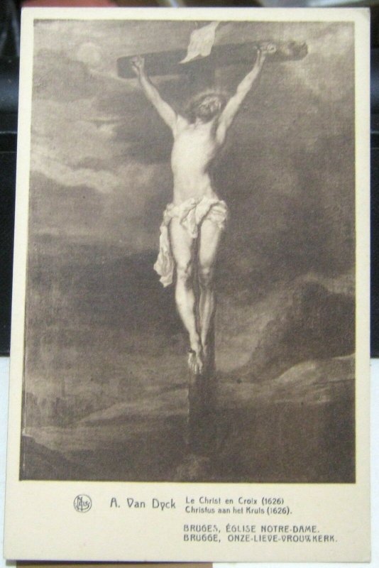 Belgium Eglise Notre-dame Le Christ en Croix Van Dyck - unposted 1953