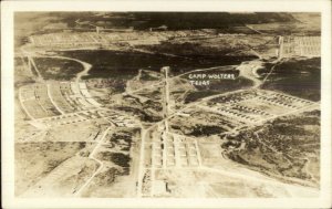 Camp Wolters TX Aerial View Real Photo Postcard