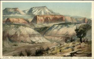 Red Buttes Near Fort Wingate NM Fred Harvey H-2389 c1910 Postcard