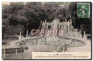 Postcard Old Saint Cloud Cascades Built under Louis XIV By The Pautre and Man...