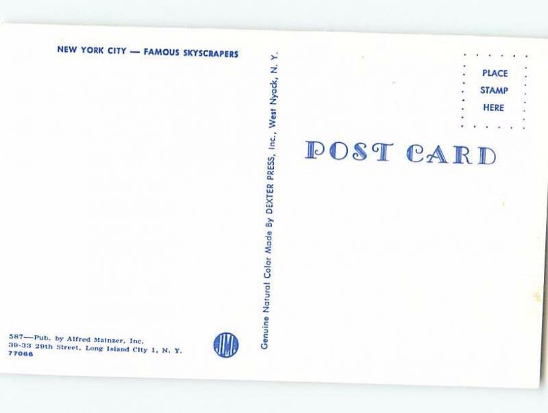 Unused Pre-1980 FOUR VIEWS ON CARD New York City NY ho7940