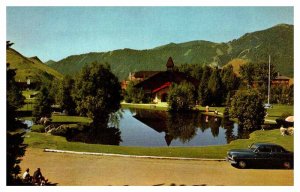 Postcard CHURCH SCENE Sunvalley Idaho ID AT2484