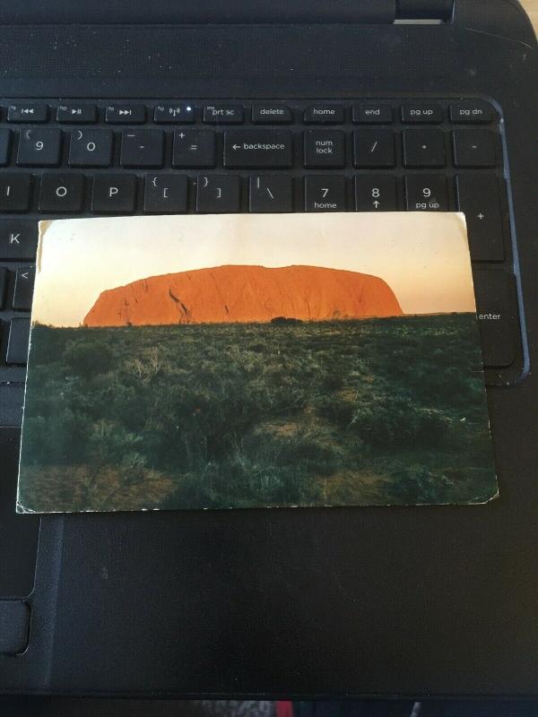 Vintage Postcard; Ayers Rock Sunset
