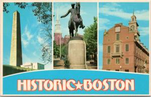 Historic Boston multiview - Bunker Hill Monument, Paul Revere, Meeting House