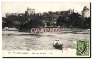 Postcard Old Windsor Castle View From The River