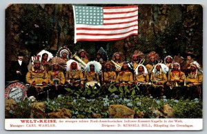 Native American  World Trip Band   Postcard