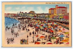 1944 Street Beach Sun Shade Swimsuit Exterior Ocean City New Jersey NJ Postcard 