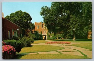 Postcard The Quadrangle University of Iowa City c 1977 IA Quad Pathway