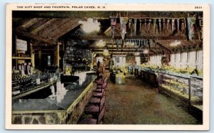 RUMNEY, NH New Hampshire ~ Roadside POLAR CAVES FOUNTAIN Gift Shop 1949 Postcard