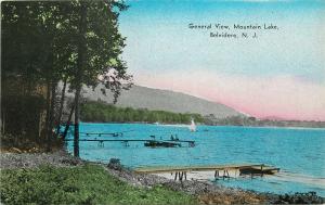 Hand-Colored Postcard View of Mountain Lake, Belvidere NJ Warren County unposted