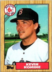 1987 Topps Baseball Card Kevin Romine Boston Red Sox sk2321