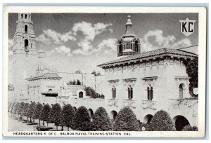 c1910's Headquarters K Of C Balboa Naval Training Station California CA Postcard