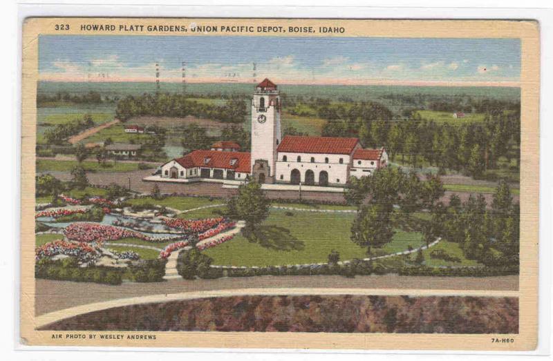 Union Pacific Railroad Depot Boise Idaho postcard