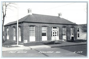 1949 Post Office Building Scene Street Sullivan Missouri MO RPPC Photo Postcard