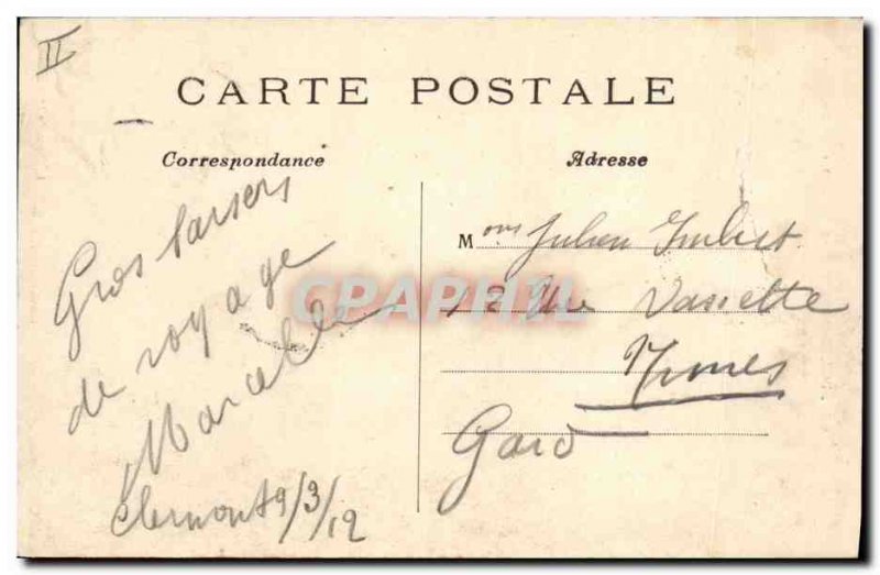 Old Postcard Clermont Ferrand Hotel Post The Post and Telegraph Telephone