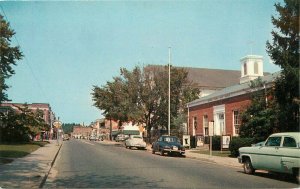 Maryland Pocomoke City Market Street 1950s Tingle Colorpicture Postcard 22-2119