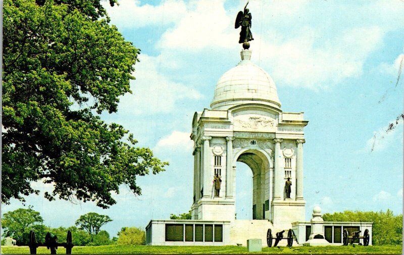 Pennsylvania State Monument Gettsburg Battlefield PA Postcard VTG UNP Vintage 