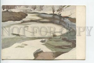 461380 Ivan BILIBIN Spring River Vintage postcard RUSSIA St.Eugenie