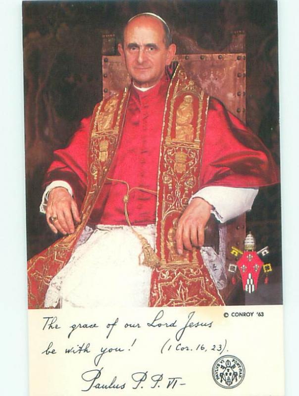 1963 Religious POPE PAUL VI - THE POPE AC6389