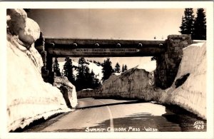 RPPC, WA Washington  SUMMIT CHINOOK PASS Mount Rainier Park  ELLIS #420 Postcard