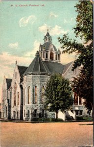 Postcard M.E. Church in Portland, Indiana~138141