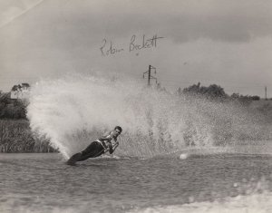 Robin Beckett Norfolk Water Skiing Slalom Sports Hand Signed Press Photo