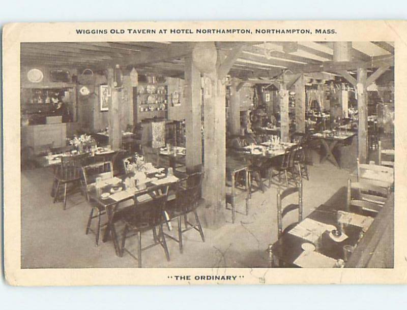 1940's WIGGINS TAVERN RESTAURANT Northampton Massachusetts MA L0234