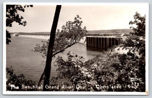 RPPC  Oklahoma  Grand River Dam Completed 1940  Postcard