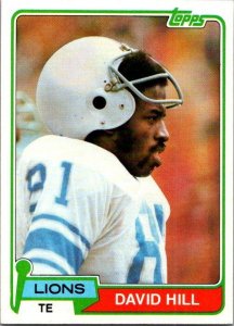 1981 Topps Football David Hill Detroit Lions sk10325