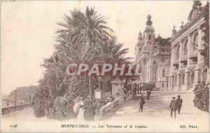 Old Postcard Monte Carlo Casino and Les Terrasses