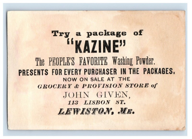 1880s Kazine Washing Powder John Given Lewiston, ME Girls & Toys Lot Of 4 P83