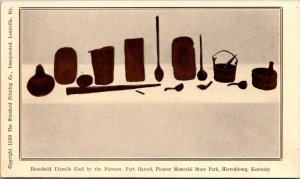Pioneer Utensils, Pioneer Memorial State Park, Harrodsburg KY Postcard Y79