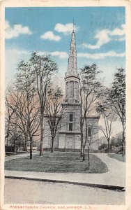 J58/ Sag Harbor Long Island New York Postcard c1910 Presbyterian Church 324