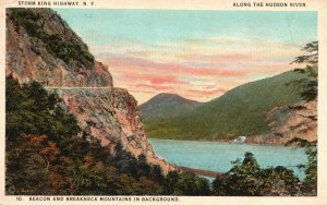 Vintage Postcard 1926 Storm King Highway Along The Hudson River In New York NY