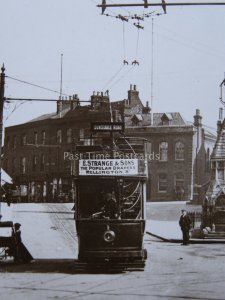 LUTON George Street & Corn Exchange Advert E. STRANGE & SONS - Old RP Postcard