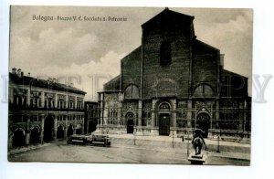 494619 Italy Bologna tram in St. Petronius square Vintage postcard