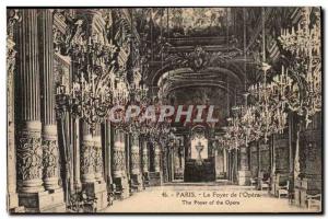 Paris - 9 - L & # 39Opera - Foyer - Old Postcard