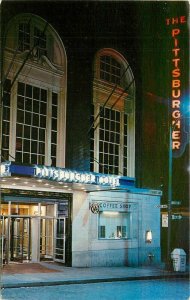 Pennsylvania Hotel Pittsburgher Night Neon 1950s Hannau Postcard 21-11030