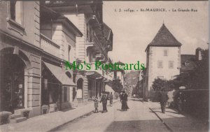 Switzerland Postcard - St Maurice, La Grande Rue RS36921