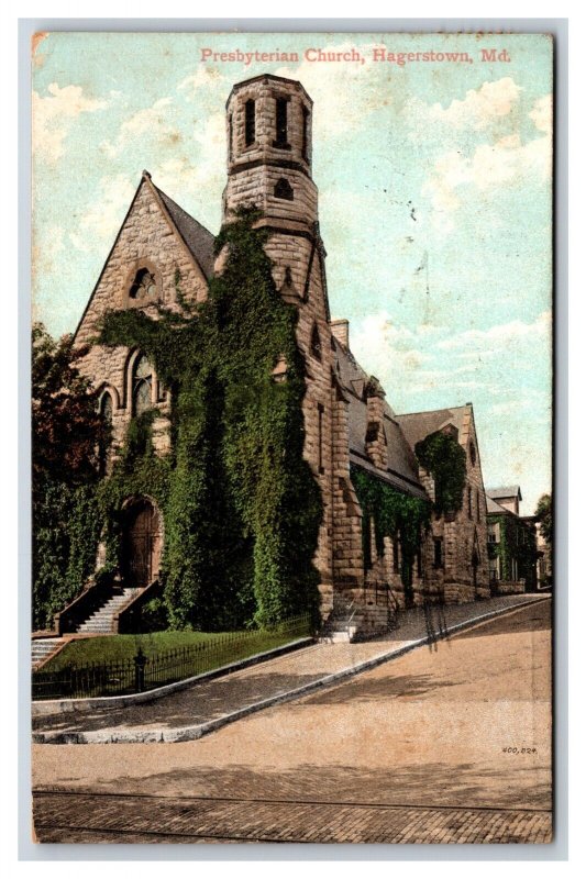 Presbyterian Church Hagerstown Maryland MD 1907 DB Postcard R25