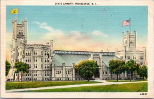 Postcard RI Providence - State Armory