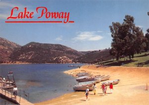 Poway, CA California LAKE POWAY Boats~Small Dock  SAN DIEGO COUNTY  4X6 Postcard