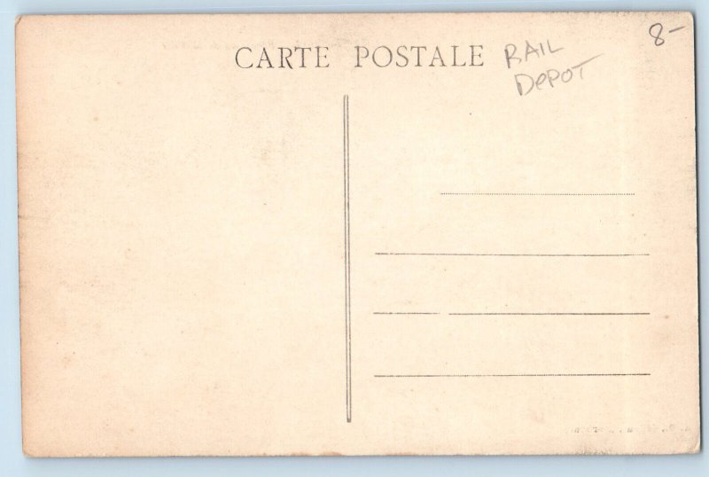 Manche Normandy France Postcard Cherbourg Panorama de la Ville Rail Depot c1910
