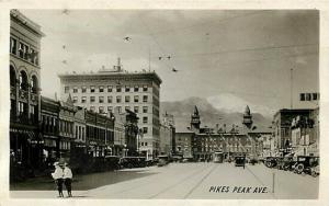 CO, Colorado Springs, Colorado, RPPC, Pikes Peak Avenue