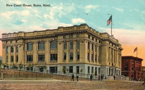 Vintage Postcard 1917 New Courthouse Historical Building Landmark Butte Montana