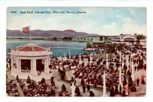 CO - Denver. White City Lakeside Amusement Park, Bandstand ca 1909